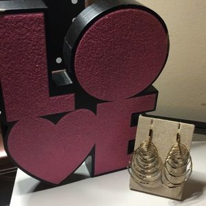 Stella & Dot Gold and Silver Hoop Earrings